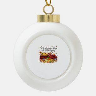 Poodle Pumpkin Vintag Truck Erntedank Funny Ha Keramik Kugel-Ornament