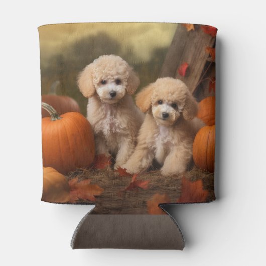 Poodle Puppy Autumn Delight Pumpkin Dosenkühler (Rückseite)