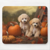 Poodle Puppy Autumn Delight Pumpkin Mousepad (Vorne)