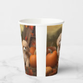 Poodle Puppy Autumn Delight Pumpkin Pappbecher (Links)