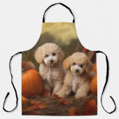 Poodle Puppy Autumn Delight Pumpkin Schürze (Vorderseite)