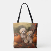 Poodle Puppy Autumn Delight Pumpkin Tasche (Rückseite)
