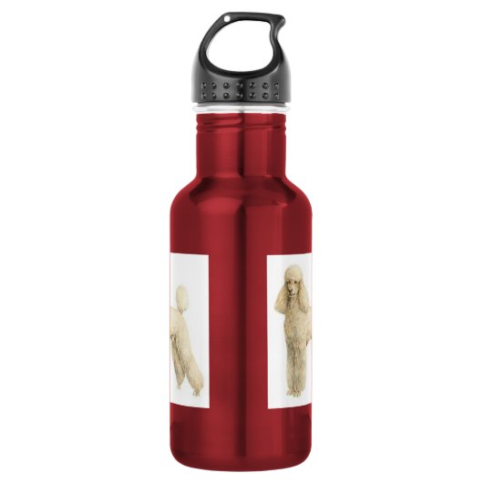Poodle — Puppy Clip Edelstahlflasche (Vorderseite)