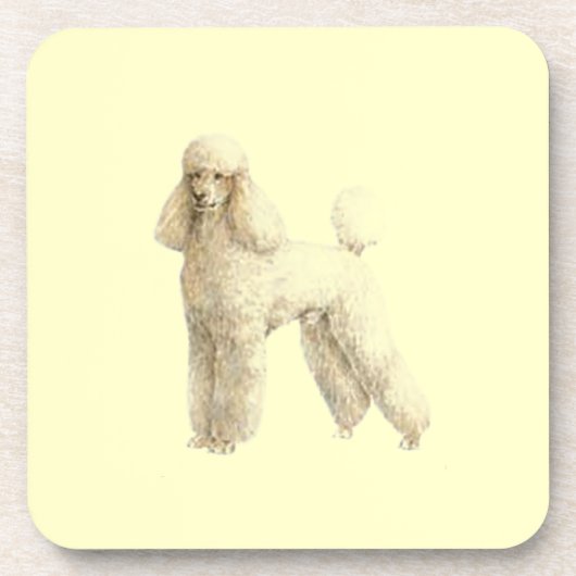 Poodle — Puppy Clip Getränkeuntersetzer (Vorderseite)