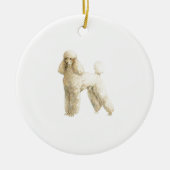 Poodle — Puppy Clip Keramik Ornament (Vorne)