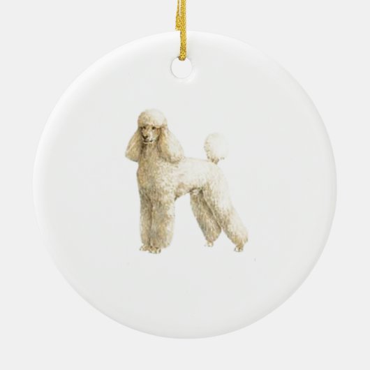 Poodle — Puppy Clip Keramik Ornament (Hinten)