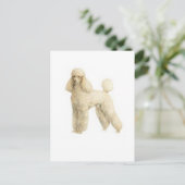Poodle — Puppy Clip Postkarte (Stehend Vorderseite)