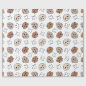 Poodle Puppy-Liebe Geschenkpapier (Flach)