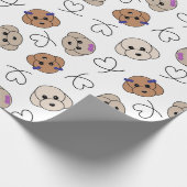 Poodle Puppy-Liebe Geschenkpapier (Ecke)