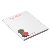 Poodle Puppy Notepad Notizblock (angewinkelt)