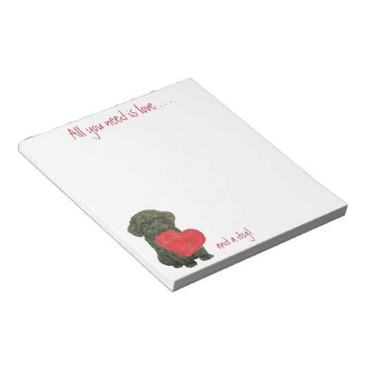 Poodle Puppy Notepad Notizblock (angewinkelt)