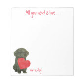 Poodle Puppy Notepad Notizblock (Vorderseite)