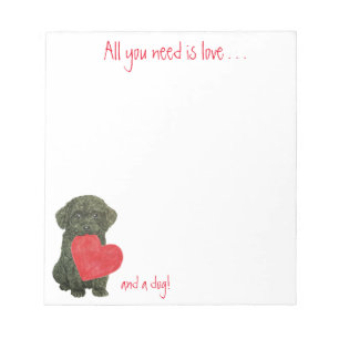 Poodle Puppy Notepad Notizblock