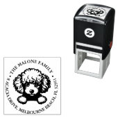 Poodle Puppy Personalisiert Theme Permastempel (Beispiel)