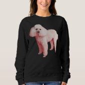 Poodle Puppy unschuldig Tickling Tickles Dock Pict Sweatshirt (Vorderseite)