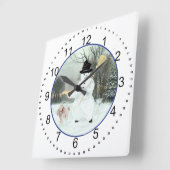 Poodle Quadratische Wanduhr (Winkel)