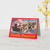 Poodle Reindeer Karte (Gelbe Blume)