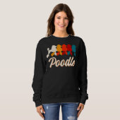 Poodle Retro Poodle Dog Lover Sweatshirt (Vorne ganz)