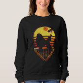 Poodle Retro Sunset Vintage Dog Sweatshirt (Vorderseite)