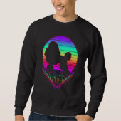 Poodle Retro Vintage 80s  Dog Sweatshirt (Vorderseite)