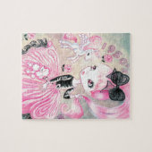 Poodle-Rock-Girl der 50er Jahre Puzzle (Horizontal)