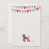 Poodle-Rock-Hop-Party Einladung (Rückseite)