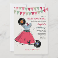 Poodle-Rock-Hop-Party Einladung