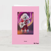 Poodle Rock Star Card Karte (Rückseite)
