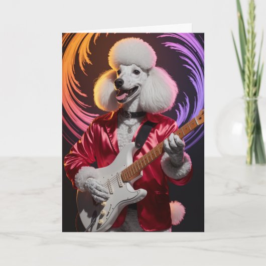 Poodle Rock Star Card Karte (Vorderseite)