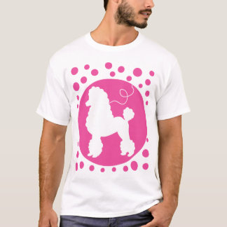Poodle Rockshirt mit rosa Punkten T-Shirt