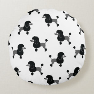 Poodle Round Pillow Rundes Kissen