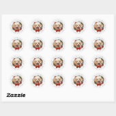 Poodle Round Stickers (Blatt)