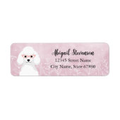 Poodle Rücksendeadressen-Aufklebers (Vorne)