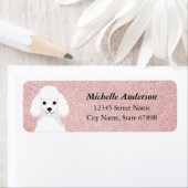 Poodle Rücksendeadressen-Aufklebers (Insitu)