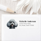 Poodle Rücksendeadressen-Aufklebers (Insitu)