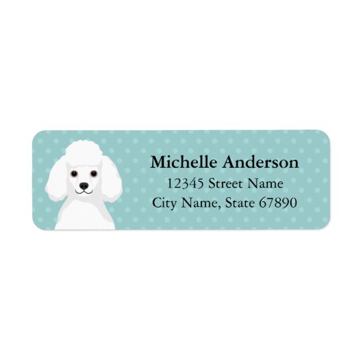 Poodle Rücksendeadressen-Aufklebers (Vorne)