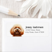 Poodle Rücksendeadressen-Aufklebers (Insitu)