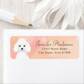 Poodle Rücksendeadressen-Aufklebers (Insitu)