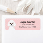 Poodle Rücksendeadressen-Aufklebers (Insitu)