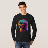 Poodle s Retro Glitch Synthwave T-Shirt (Vorne ganz)