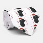 Poodle Santa Paws Krawatte (Gerollt)