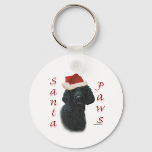 Poodle Santa Paws Schlüsselanhänger