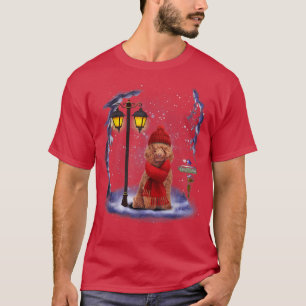 Poodle Santa Snow Weihnachtslicht Winter Pajama T-Shirt