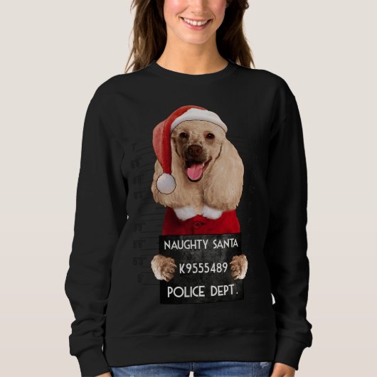 Poodle Santa Xmas Sweatshirt (Vorderseite)