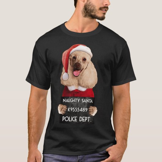 Poodle Santa Xmas T-Shirt (Vorderseite)