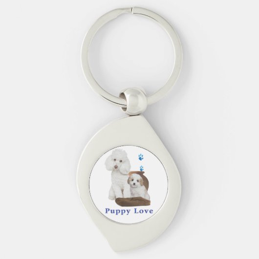 Poodle Schlüsselanhänger (Vorderseite)