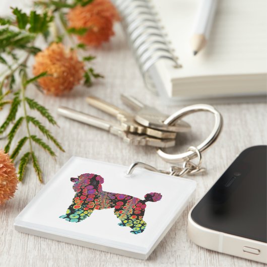 Poodle Schlüsselanhänger (Vorderseite rechts)