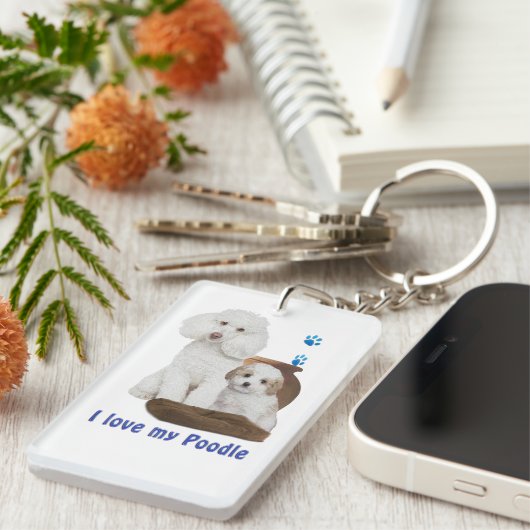 Poodle Schlüsselanhänger (Vorderseite rechts)