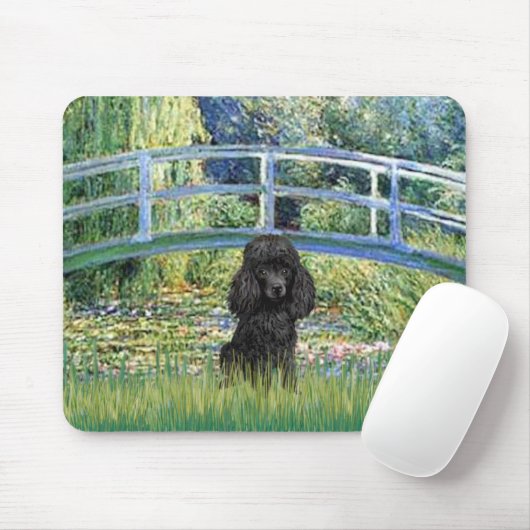 Poodle (schwarz 1) - Brücke Mousepad (Mit Mouse)