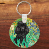 Poodle (schwarz 1) - Ire Schlüsselanhänger (Vorderseite)